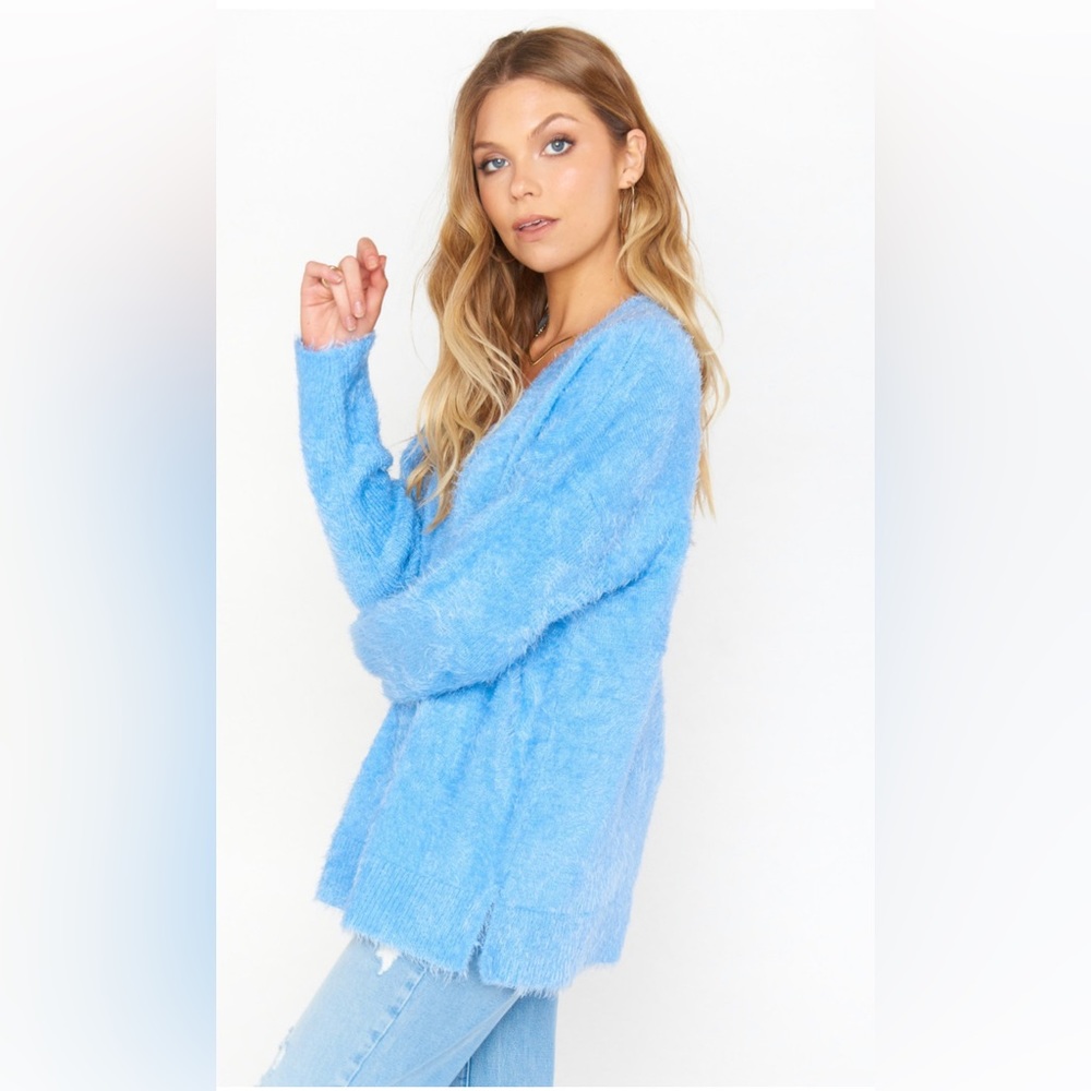 SOLD ❌ Show Me Your Mumu Cozy Forever Bright Blue Sweater NWOT